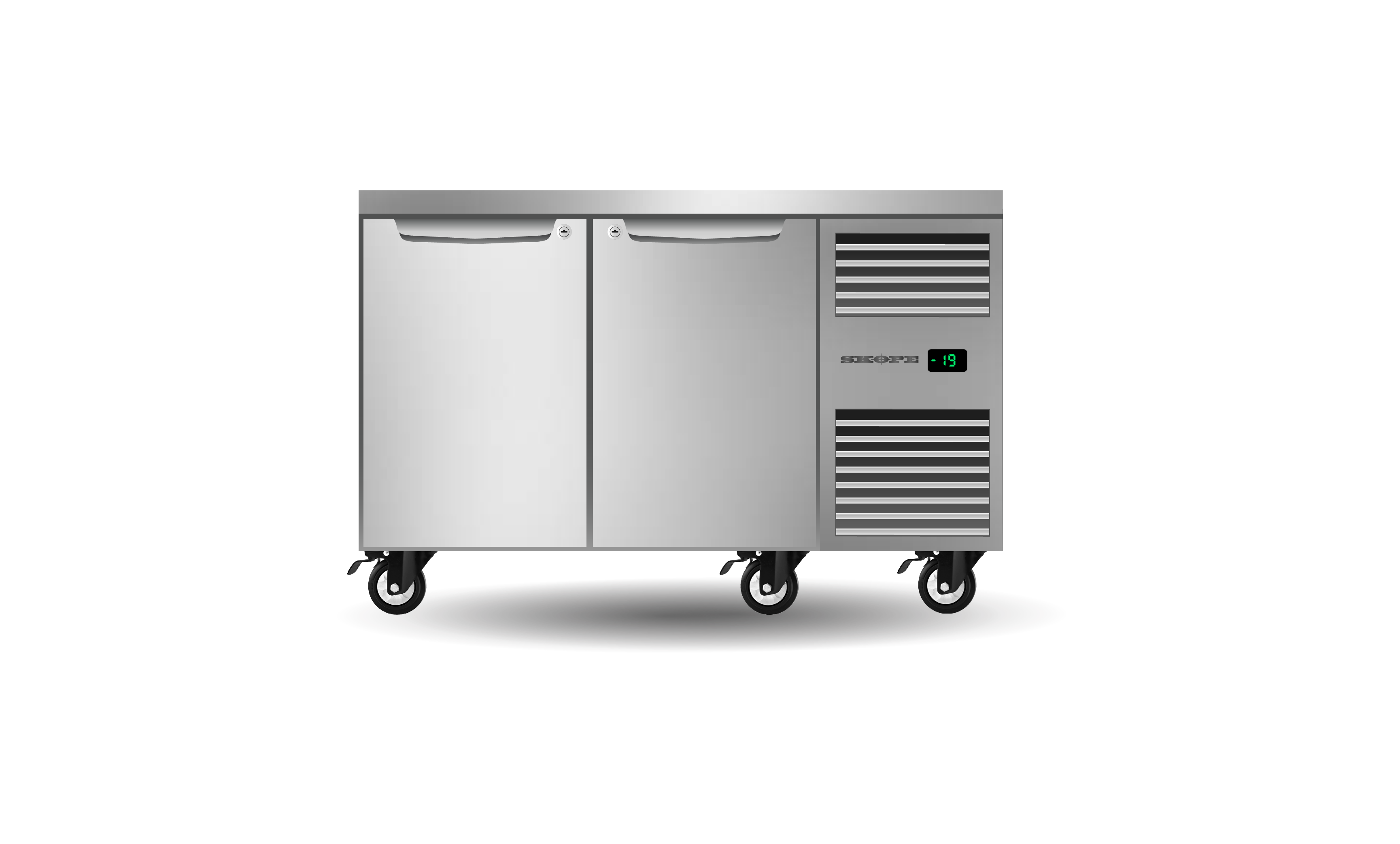 Skope PG11.UBF.2.SD.RH Two Solid Door Underbench GN1/1 Right Hand Freezer