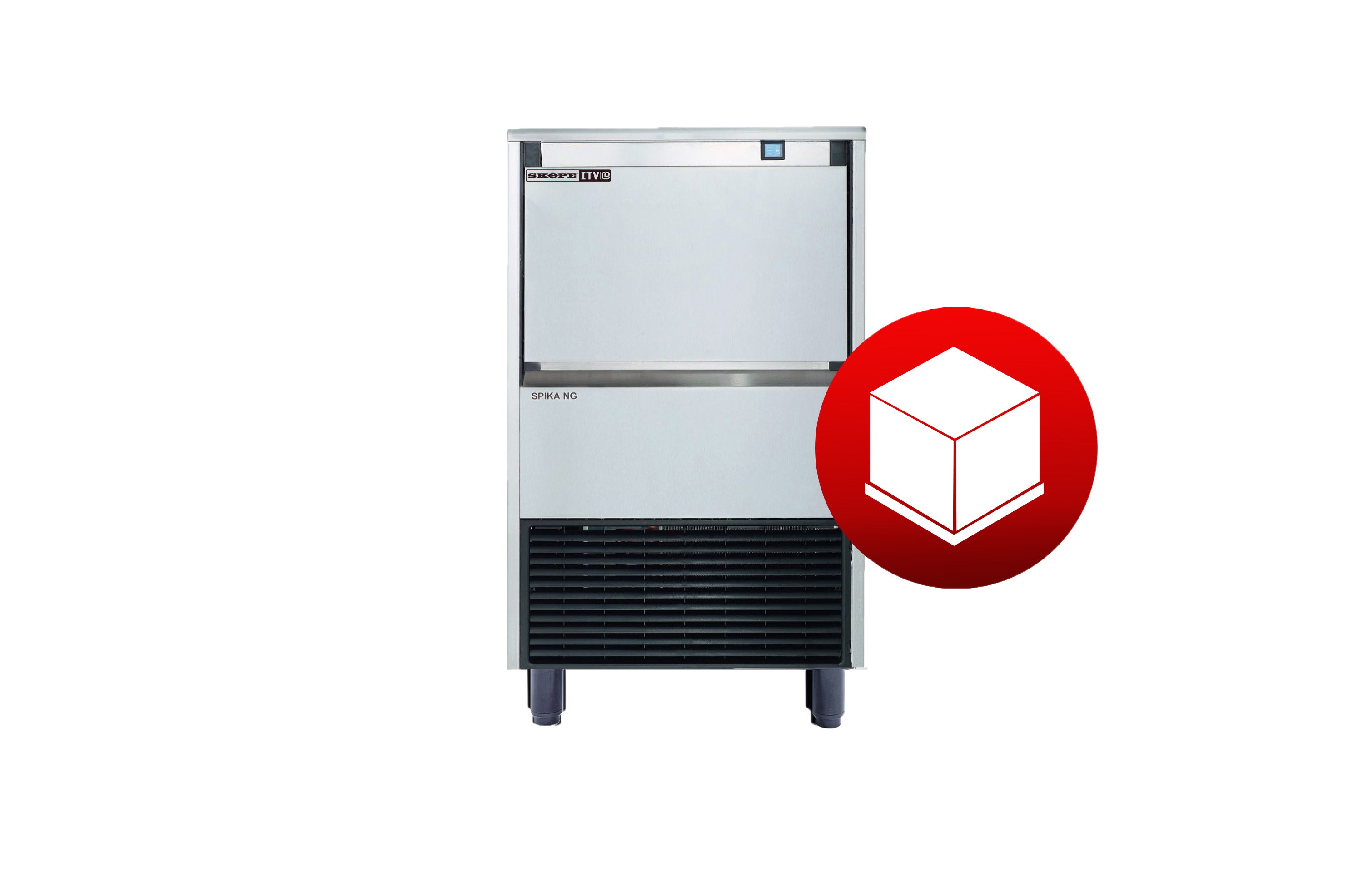 Skope SPIKA NG50 A FD R290 DP SPIKA NG50 A Full Dice Self-Contained Drain Pump Ice Cube Maker